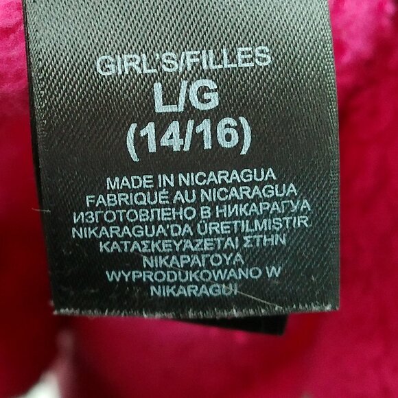 THE NORTH FACE Girl's Pink Fleece Full Zip Jacket L 14 / 16 Front & Back Logo - Picture 7 of 9